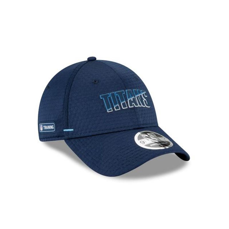 NFL Tennessee Titans Official Summer Sideline Stretch Snap 9Forty Snapback (VYL4199) - Blue New Era Caps